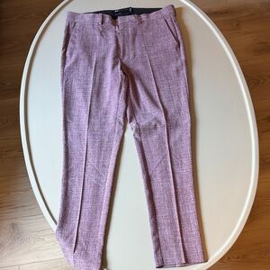 ASOS Slim Dress Trousers in Pink Heather